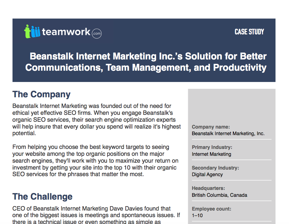 Teamwork case study for students picture